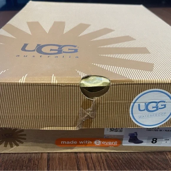 UGG Women's Fur-Lined Winter Boots Adirondack III Navy blue size 8 new with box - Picture 11 of 11